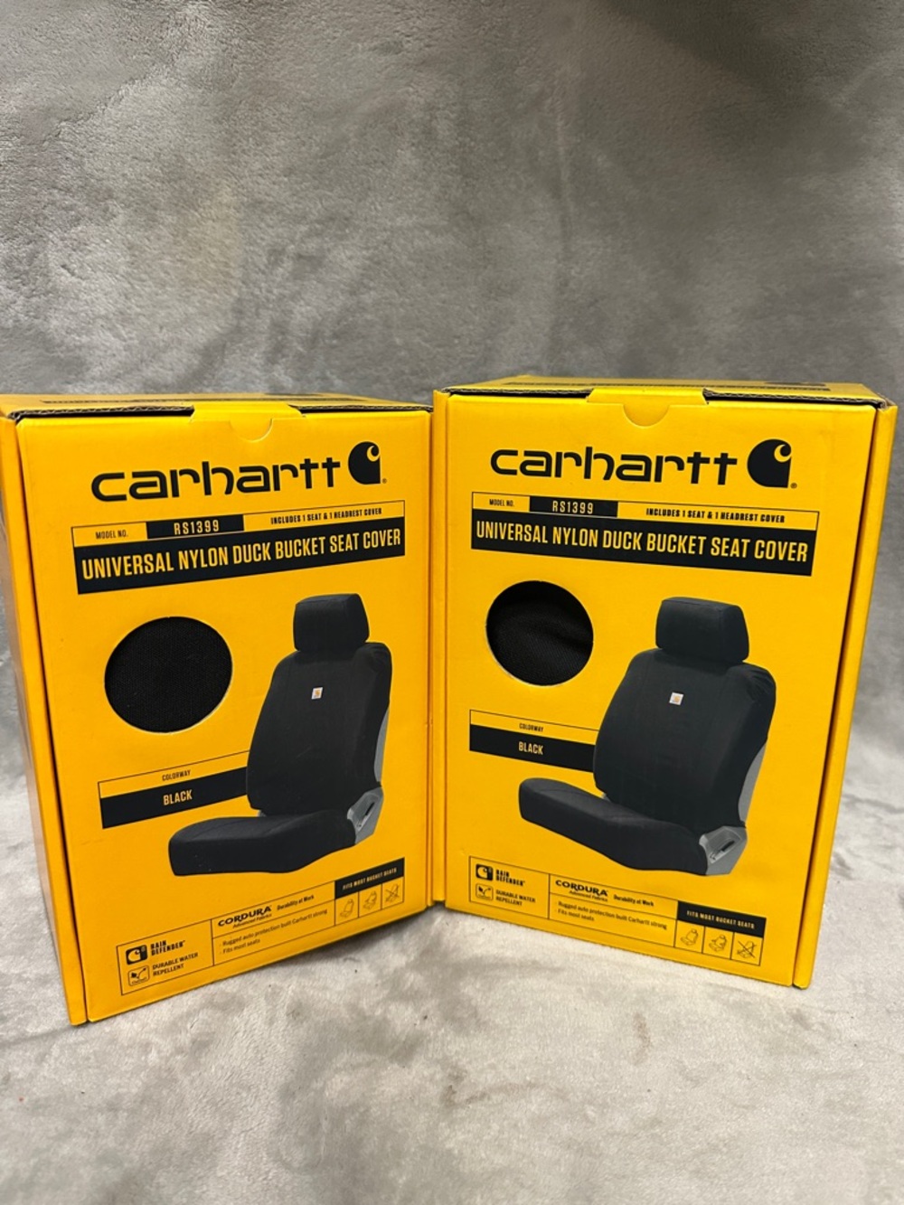 (2) Carhartt UNIVERSAL FITTED NYLON DUCK BUCKET SEAT COVER